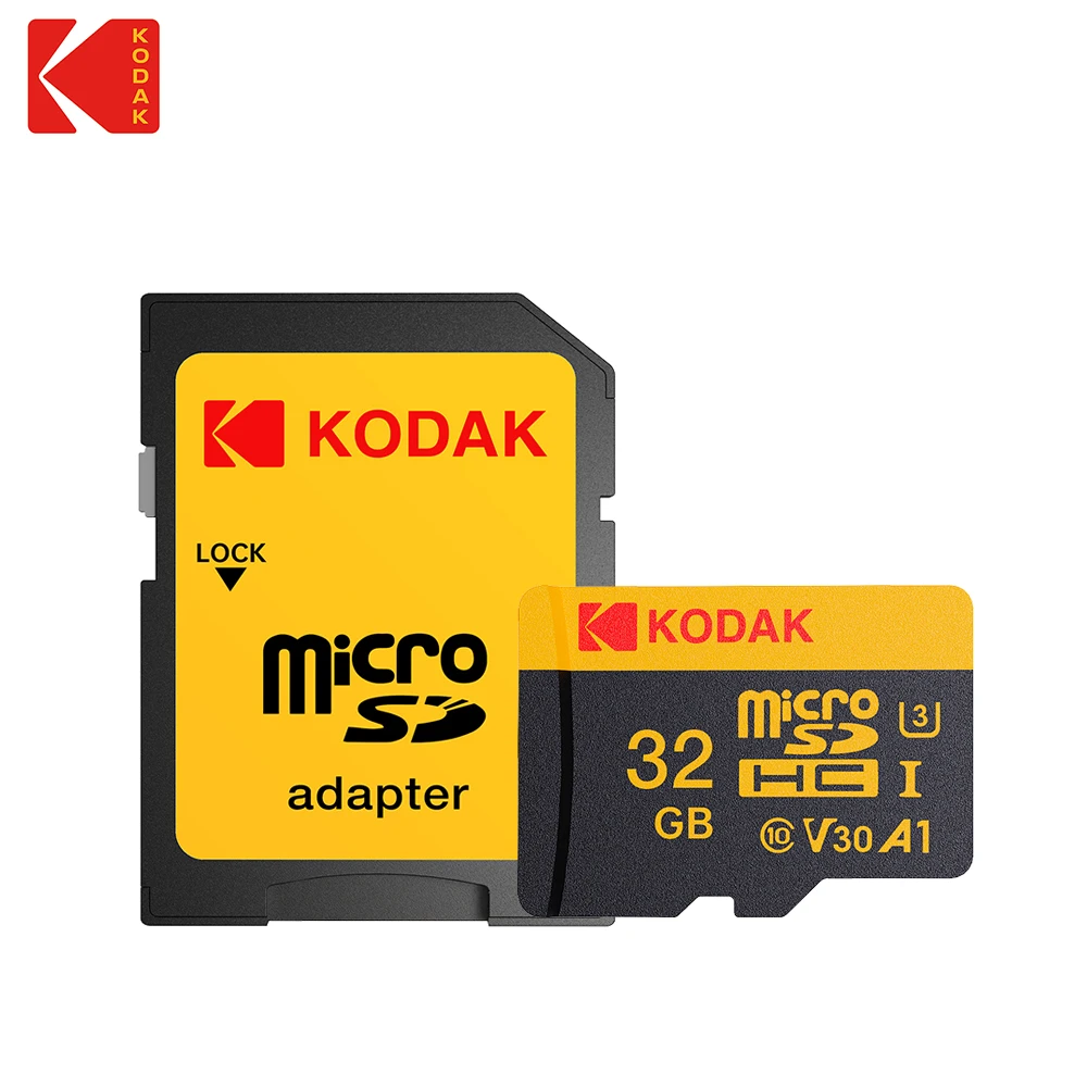 

KODAK Micro SD 256GB Memory Card C10 U3 32GB 64GB 128GB TF Card 4K HD For USB Card Reader Adapter Microsd For Camera/Computer