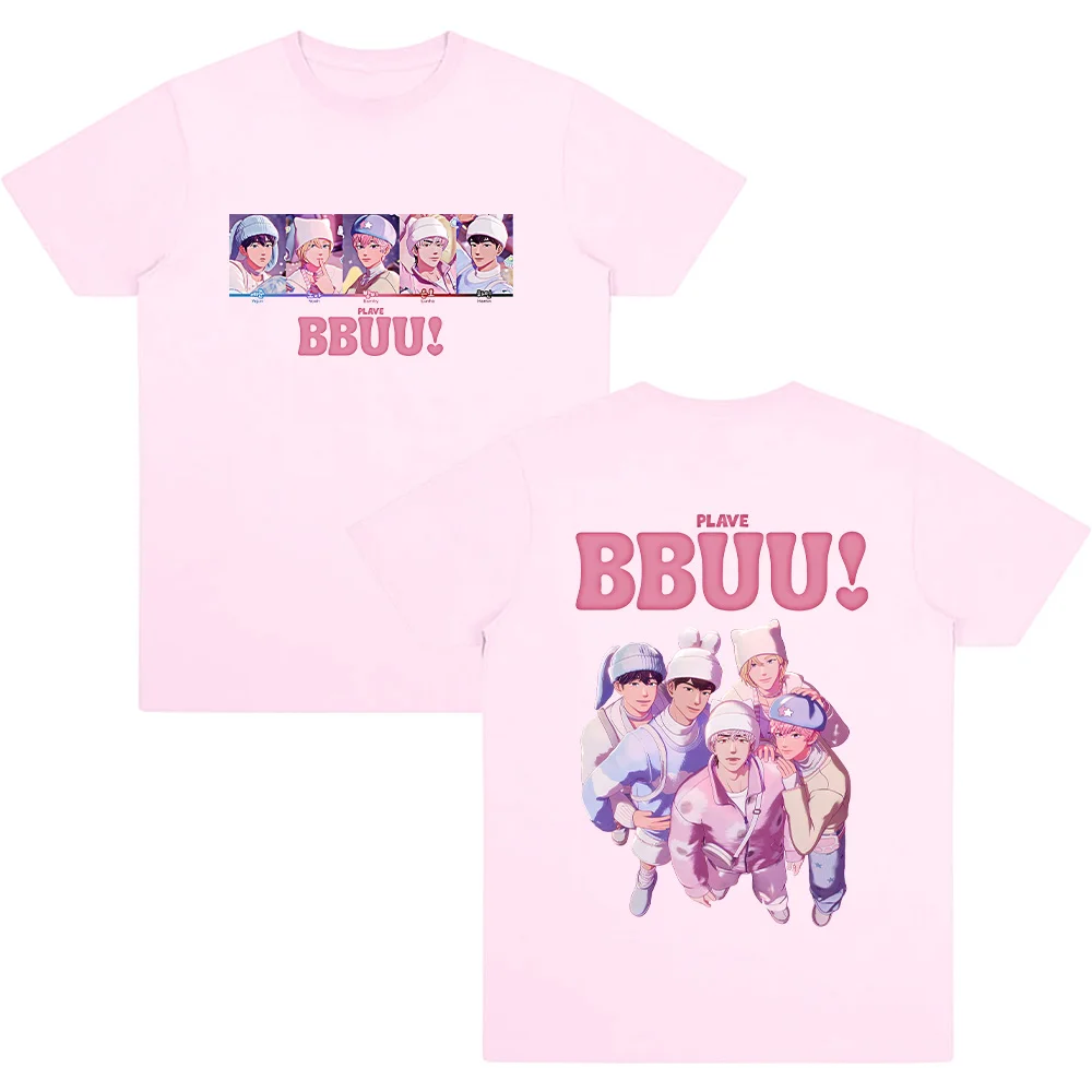 

Plave Bológico! KPop Графические футболки Plave KPop Band Топы Мужчины Женщины Хлопковые повседневные футболки Футболка Одежда Новая мода Уличная одежда