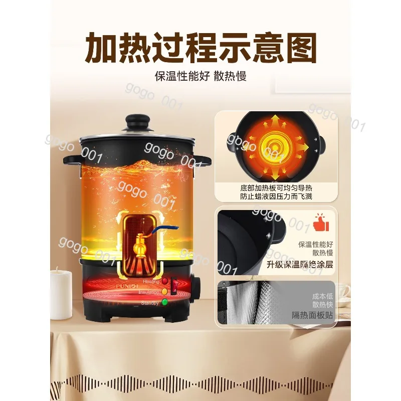 6L Commercial Wax Melter Pot Non Stick Wax Warmer for Hair Removal Candles Massage Beauty