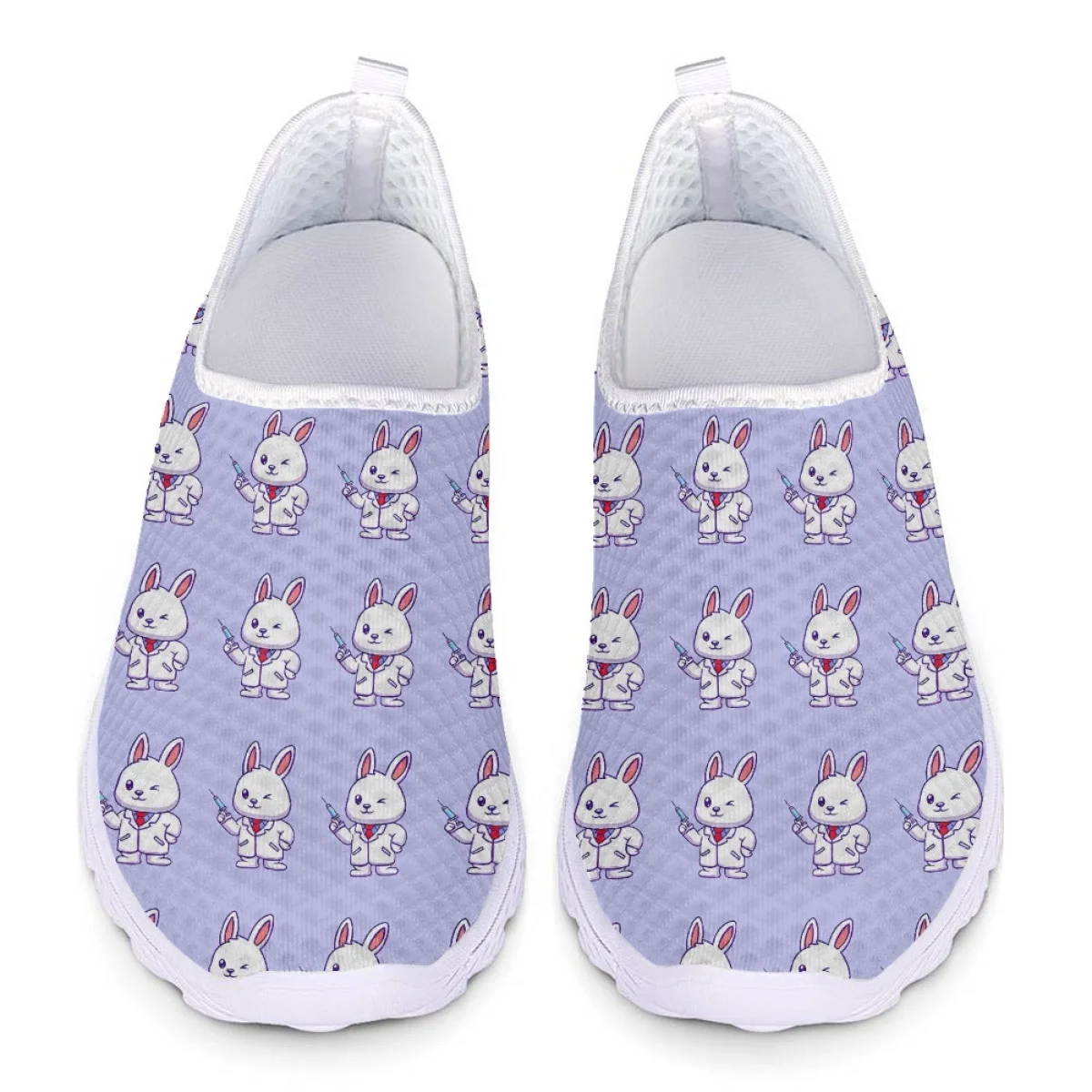 Women Loafers Summer Light Casual Mesh Sneakers Print On Demand Cute Rabbit Nurse Designer Fashion Outdoor Flat Shoes Zapatos