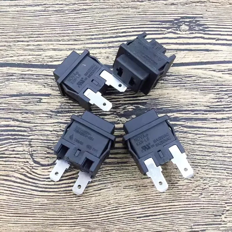 1~5pcs/lot KAN-L6 Self-locking rectangular button switch Lock 2 Pin key with lock Power switch 16A