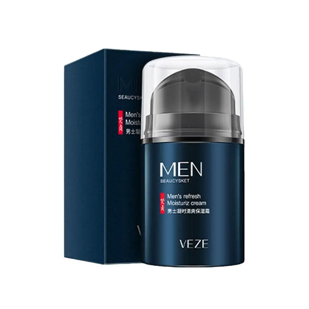 

Professional Men's Face Cream Hide Pores Moisturizing Whitening Skin Facial Primer Refreshing Natural Base Makeup Cream 50g