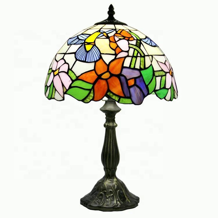 12 Inch European Stained Glass Lampshade Tiffany Table Lamp