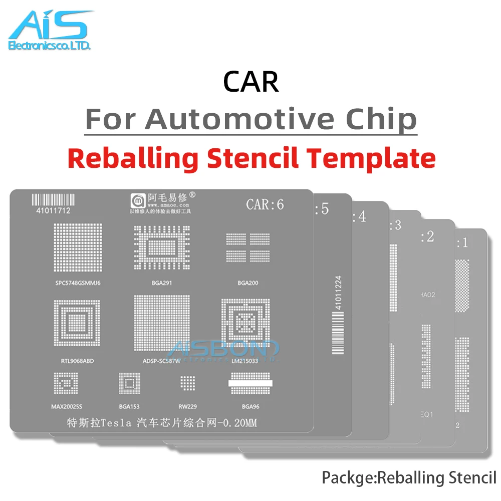 

Amaoe CAR CPU RAM BGA трафарет для реболлинга для Tesla автомобильный основной чип управления автомобильная система infotainment стальная сетка