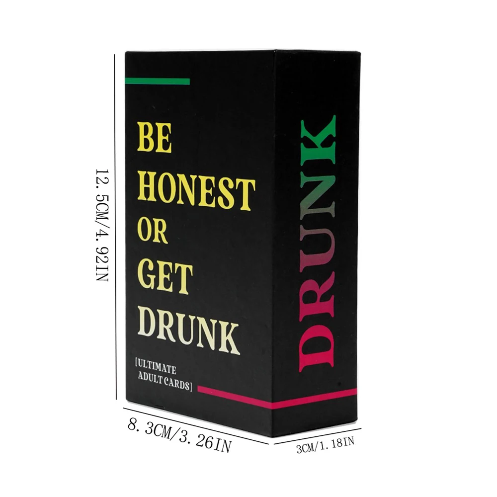 77 Cards / Deck Be Honest or Get Drunk Ultimate Adult Card Game Fun Drinking Board Games for Game Night Party Favor Gifts