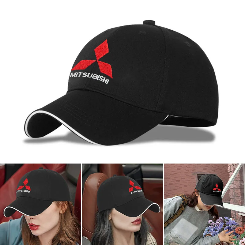 Auto Mitsubishi Baseball Cap Car Hip Hop Hat Travel Outdoor Sun Hat for MITSUBISHI Ralliart Lancer Competition Outlander AIRTREK