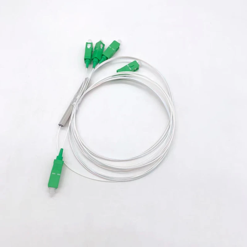 1x4 plc sc/apc sm único modo 0.9mm g657a1 lszh 1m ftth fibra óptica divisor conector de fibra de alta qualidade 1*4 sc apc