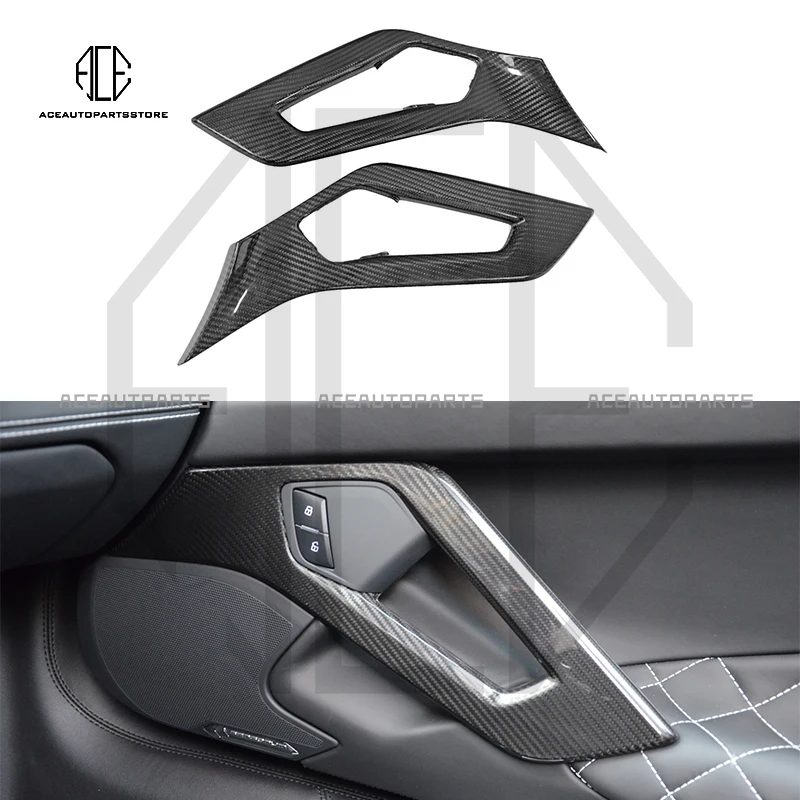 For Lamborghini Aventador LP700 Dry Carbon Fiber Inner Door Handle Panel Car Modification Accessories Car Styling Ccessories