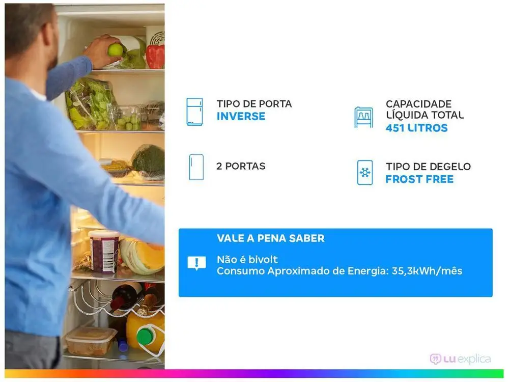 ثلاجة معكوسة ذكية خالية من الصقيع LG ،