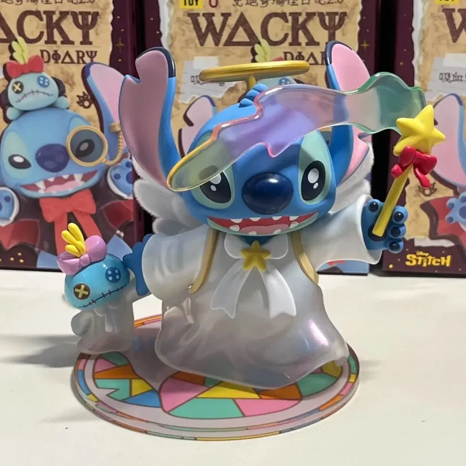 6pcs Disney Stitch Weird Diary V2 Series Anime Figures Mystery Box Collectible Cute Pvc Statue Doll Children Birthday Gifts
