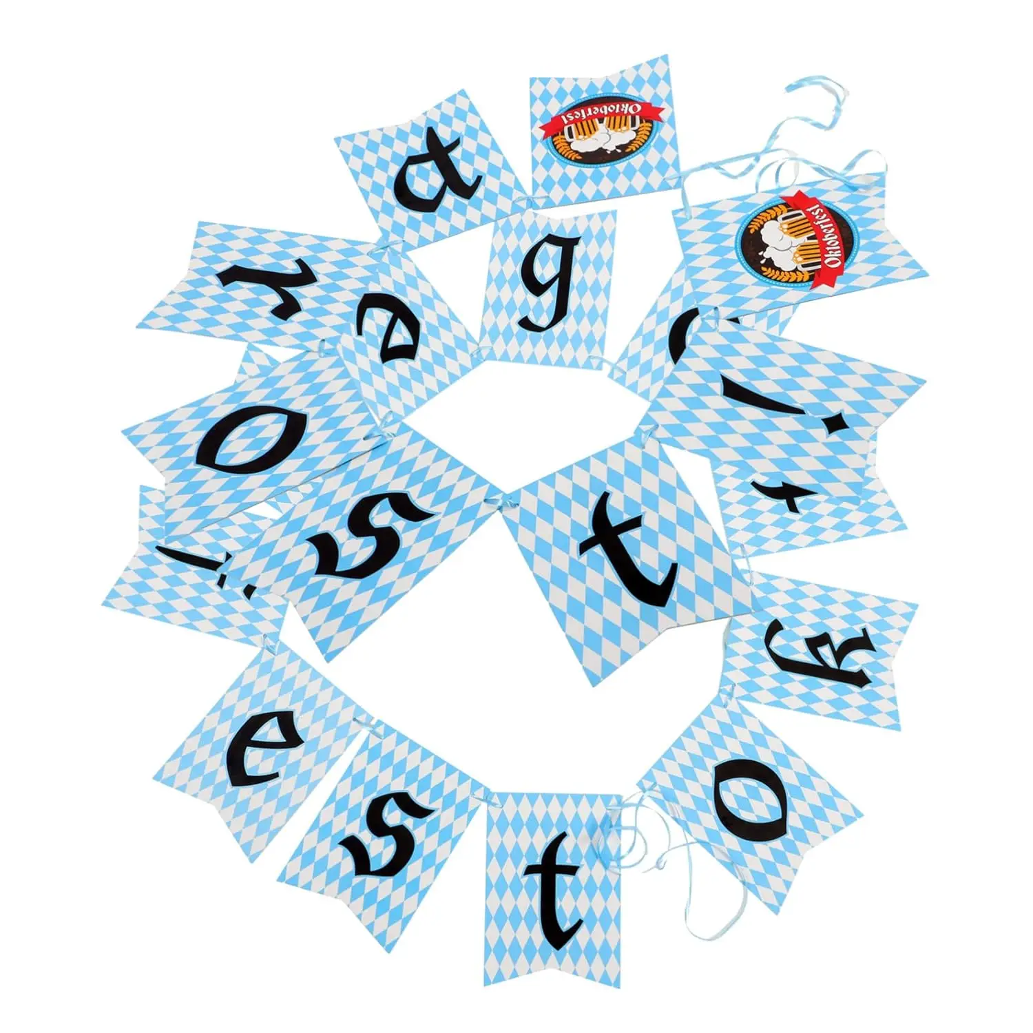 Oktoberfest Bannerset 3 stuks Papieren slinger 20x14cm, Bierfestival Decoratie Feestversieringen Foto Props