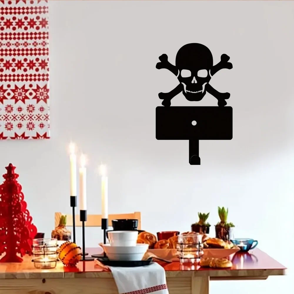 CIFBUY Halloween Spooky Horror Metal Wall Hook With Shelf Hanging Organizer Home Decor Unique Gift