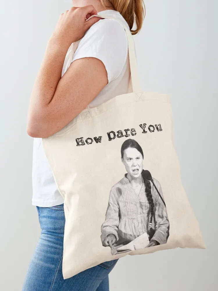 Sac fourre-tout Greta Thunberg How Dare You, sac cadeau, sacs pour femmes, sac fourre-tout