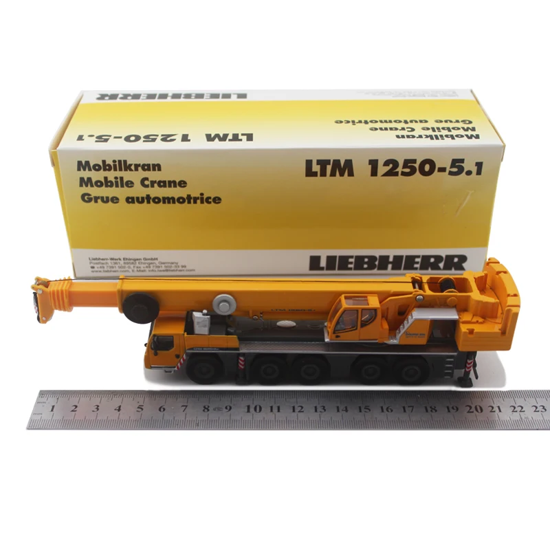 Diecast 1:87 scala LIEBHERR LTM 1250-5.1 ingegneria in lega gru modello collezione Souvenir Display