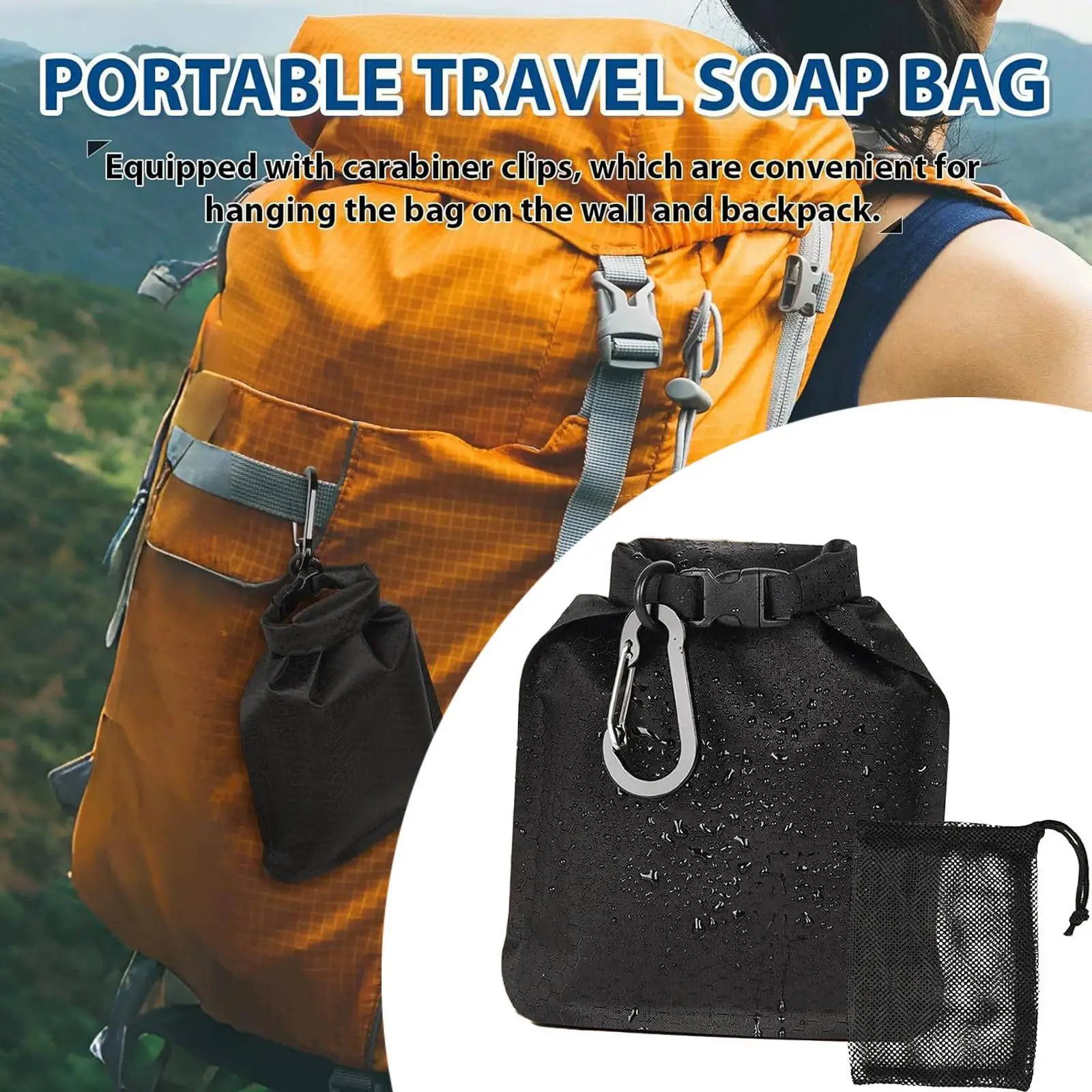 

Дорожный мешок для мыла, водонепроницаемый контейнер для мыла первой необходимости для кемпинга, карман для мыла для ванной комнаты, подарки, кондиционеры, дорожные каникулы