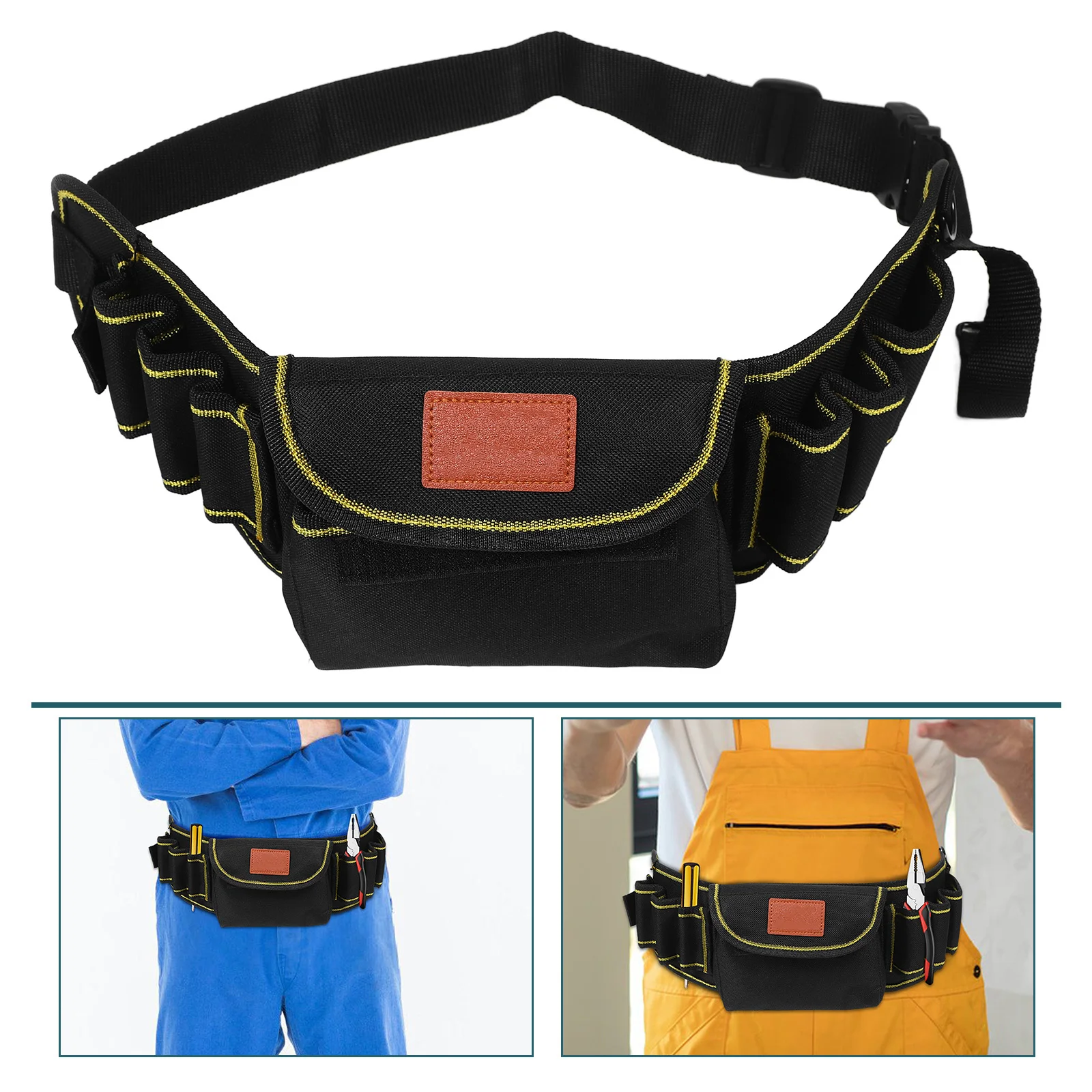 

Construction Waist Tool Bag Large Capacity Durable Oxford Cloth Carpenter Tool Belt Pouch Adjustable Comfortable Waist Bag