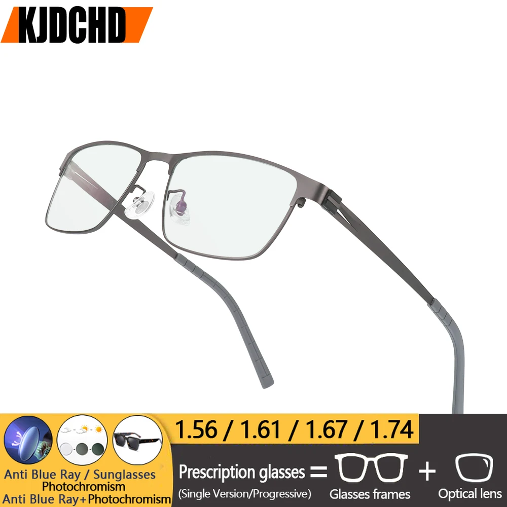 

KJDCHD ультралегкие очки из титанового сплава для мужчин и женщин, очки для чтения с защитой от синего света, оптические очки по рецепту