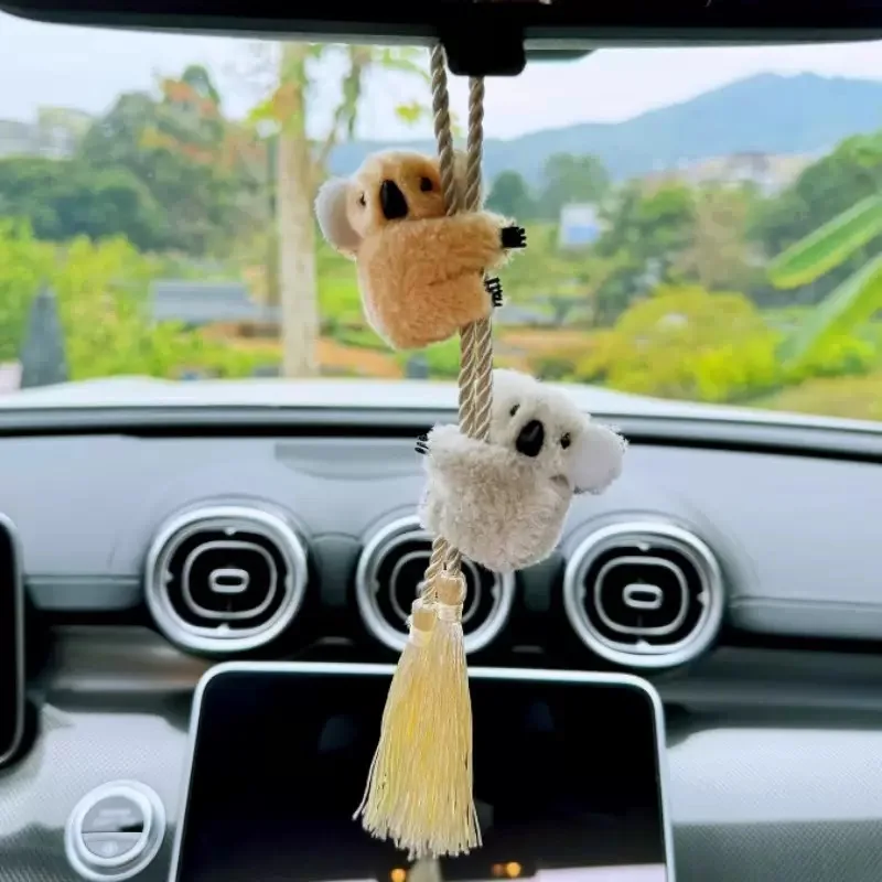 

2pcsNew Creative Cute Koala Car Pendant Interior Hanging Ornament High-grade Car Rearview Mirror Decoration Car Hanging Ornament
