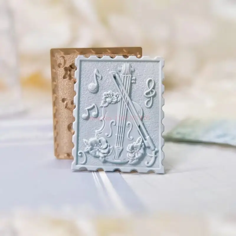 Neue Wachs Siegel Stempel Umschlag Feuer Farbe DIY Violine Geprägte Siegel Messing Kopf 3D Spezielle-Förmigen Relief Metall Dichtung kupfer Kopf Spielzeug