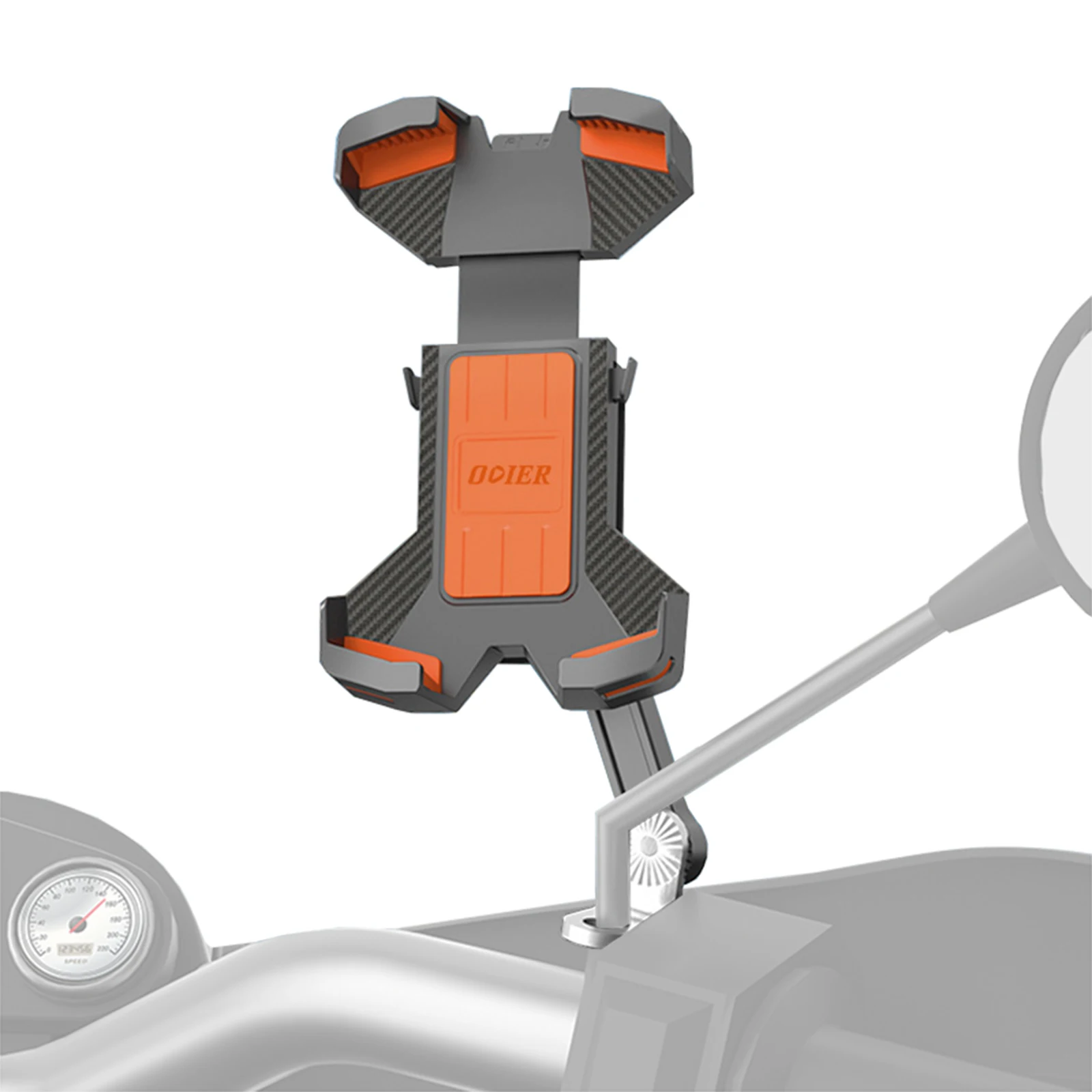 ODIER rowerowy uchwyt na telefon komórkowy Anti-Shake uchwyt na telefon motocyklowy regulowany uchwyt nawigacyjny do rowerów EBike motocykl