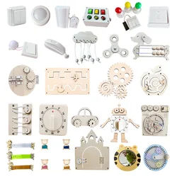 DIY Meşgul Kurulu Bebek Aksesuarları Çocuklar Ahşap Oyuncaklar Montessori Duyusal Aktivite Eğitici Oyunlar Anahtarı Kapı Zili Çocuklar için Hediye