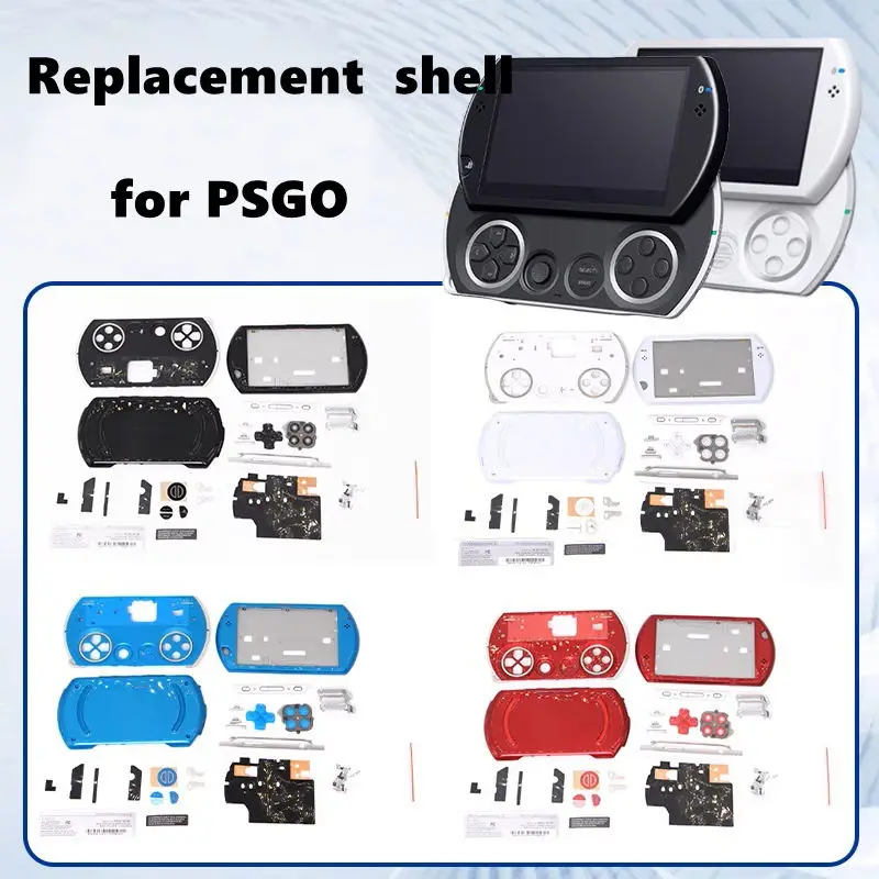 

Replacement Full Housing Shell for Game Console Casing with Buttons Screws Stickers Complete Console Repair Kit