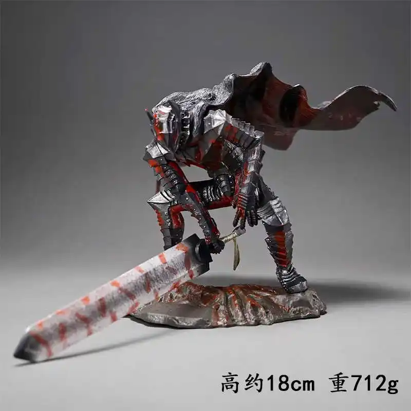 Figura Berserk Berserker Gus L Battle edición dañada espadachín negro figura de acción muñeca estatua figura modelo juguete decoración de escritorio