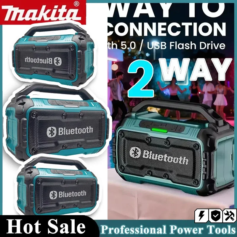 

Портативные беспроводные Bluetooth-колонки Makita с двойными динамиками и 3D-звуком для улицы, сабвуфер для DeWalt/Milwaukee