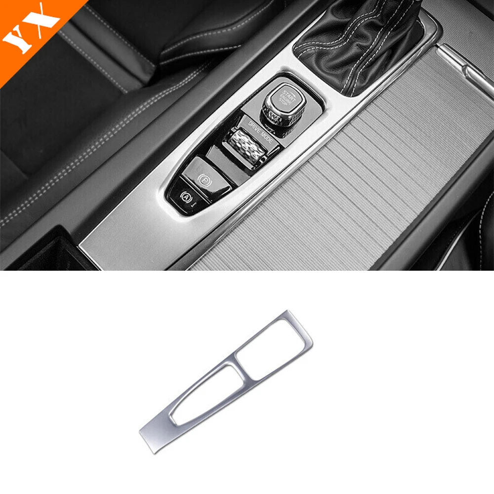 Full Set Stainless Silver Interior Accessories Car Window Center Console Air Conditioner Vent Cover For Volvo XC60 2017-2022