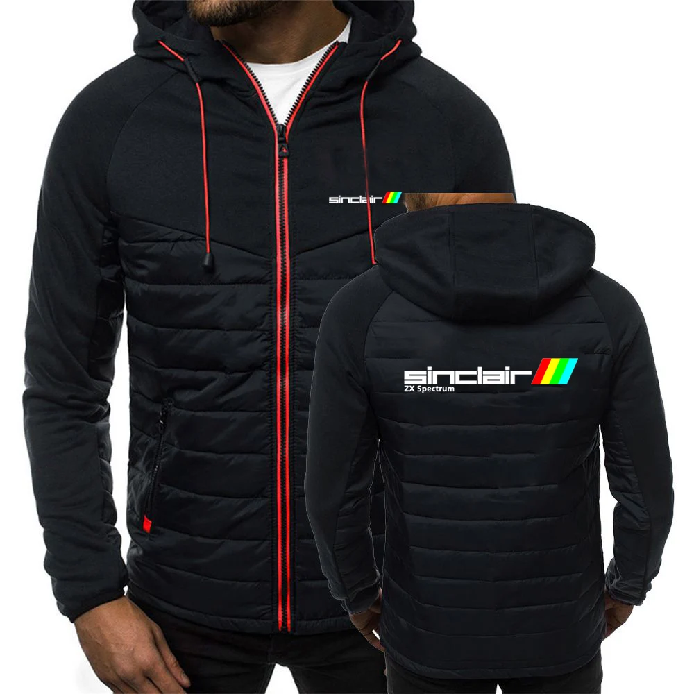 Sinclair Zx Spectrum acolchada-Chaqueta de algodón para hombre, Abrigo con capucha, ropa estampada, retales populares, siete colores, otoño e invierno, 2024