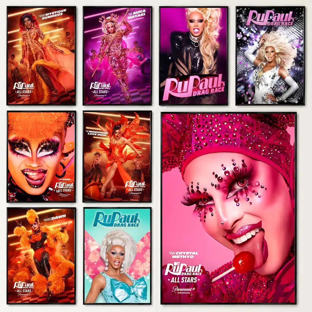 RuPaul's Drag Race Poster HD poster black and white simple home decoration suitable for living room bedroom corridor and gift
