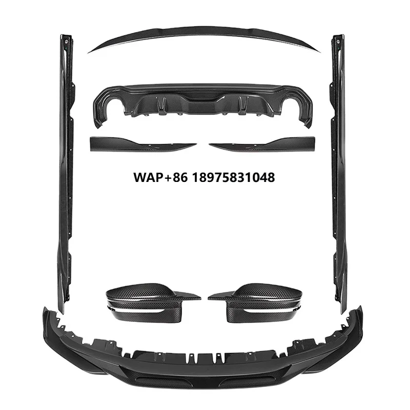 

Dry Carbon Fiber Car Body Kit Front Lip Side Skirt Rear Diffuser Spoiler for 4 Series G26 2021+