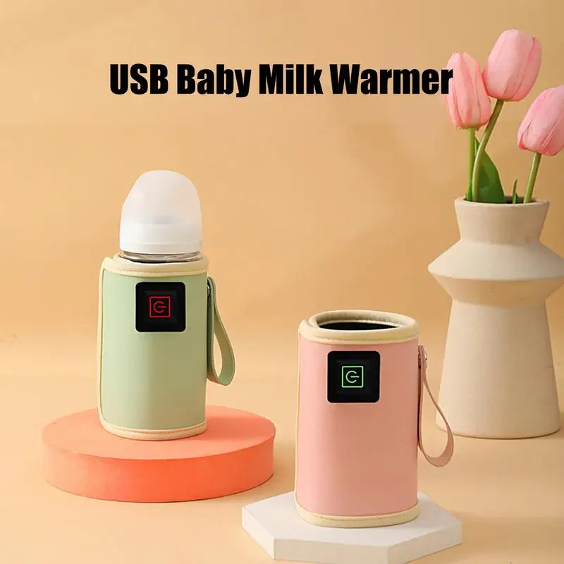 Baby Bottle Warmer Bottle Heat Keeper Insulation Cover USB Warmer Bottle with 3 Temperature Control Heat Keeper for Car Travel