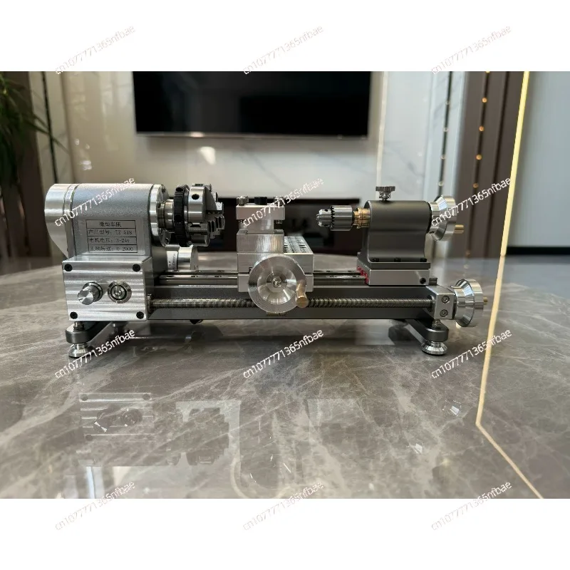 Lathe Metal Bench Top Precision DIY Miniature Lathe， for Watchmaking Model Craft Woodworking Hobby Desktop