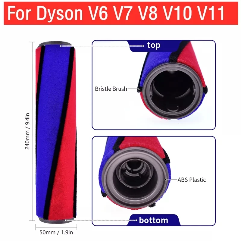 Accessories For Dyson V6 V7 V8 V10 V11 V12 V15 Handheld Vacuum Cleaner Washable HEPA Filter Roller Brush Head Spare Parts