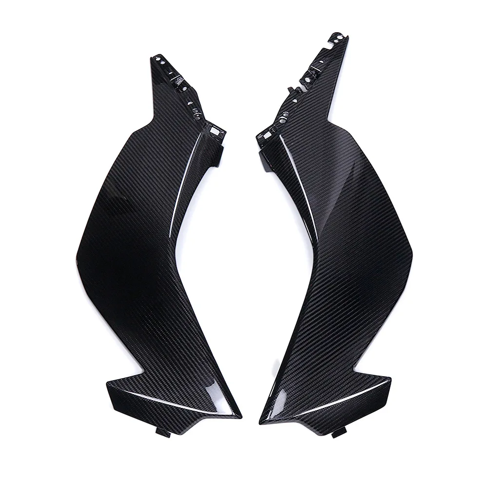 Suitable for Kawasaki Kawasaki ZX6R motorcycle modified carbon fiber shell front side plate, front rectifier upper plate