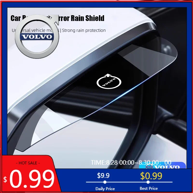

Universal Bracket 2Pc New Volvo Car Rearview Mirror Rain Shield Snow Protector Cover For Volvo XC90 V90 V60 XC60 V40 EC40 EX40 S