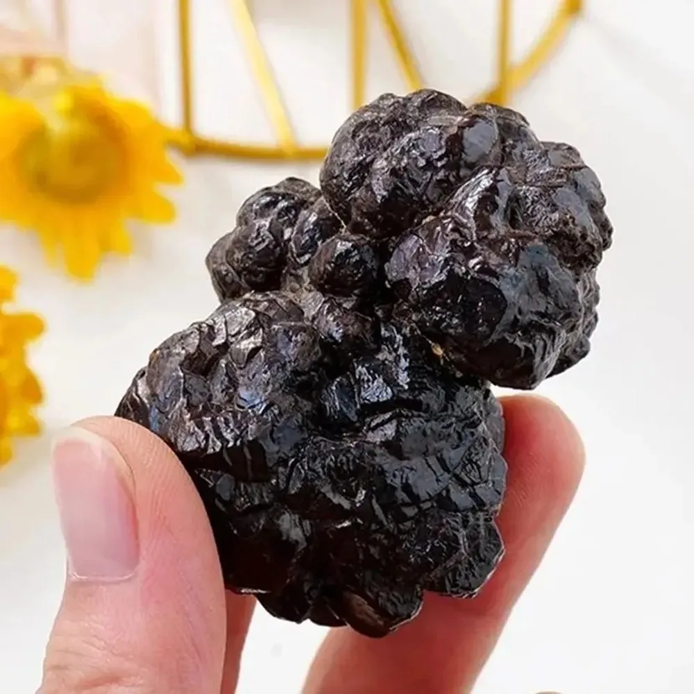 Natural Raw Black Diamond Crystal Stone for Healing Meditation Reiki Gift Rough Gemstone Specimen