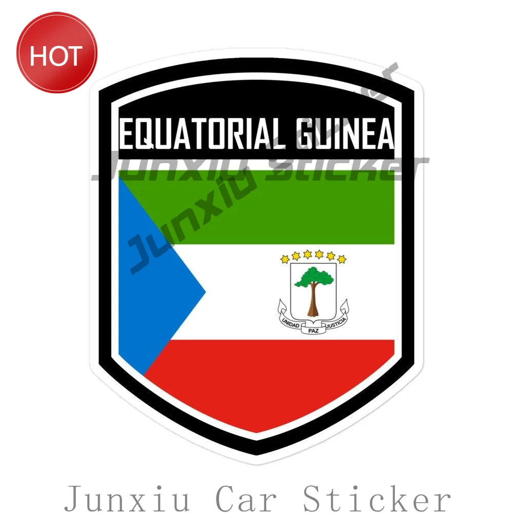 Equatorial Guinea Flag Emblem Car Sticker Waterproof Vinyl Decorative Decal For Bumper And Laptop Vehicle Decoration