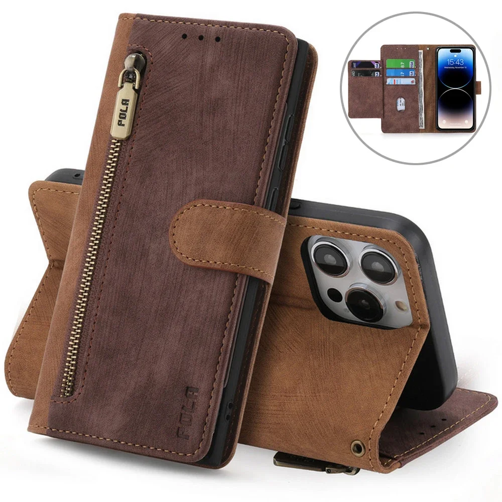 

Flip Case For OPPO A54 A74 A94 A95 5G RFID Zipper Leather Book Funda For OPPO A53 A 54 16 15 S A55 A96 A76 A36 A52 A5 2020 Etui