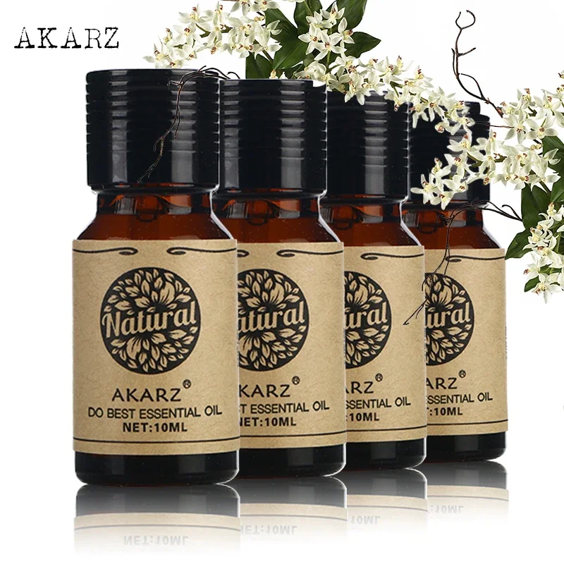 

Premium AKARZ Essential Oil Kit - Rose, Castor, Lemon & Frankincense - Aromatherapy Massage Spa - Skin Care