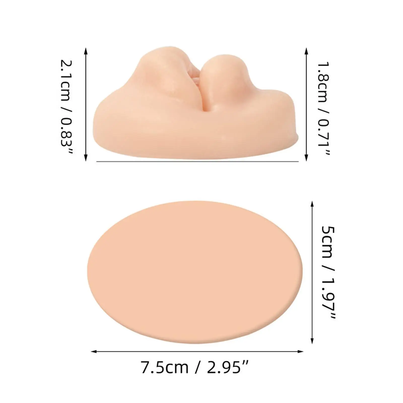 

Soft Professional 3D Silicone Lip Practice Skin Reusable Open Mouth for Permanent