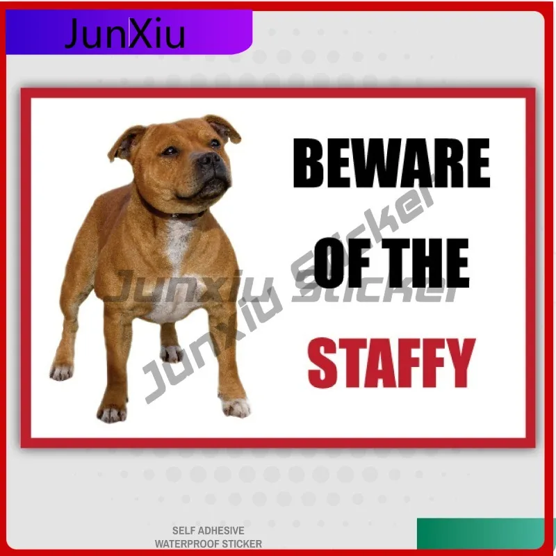 Funny Beware of Funny Truck Anti Scratch Vinyl the STAFFY Vinyl Car Van Decal Sticker Animal Lover Cute Waterproof Trendy