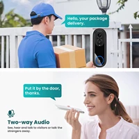 5G 2.4G WiFi Video Doorbell 1080P Wireless Bell Tuya APP Smart Intercom Camera IP65 Waterproof Ring Bell with 7000mAh Battery 3