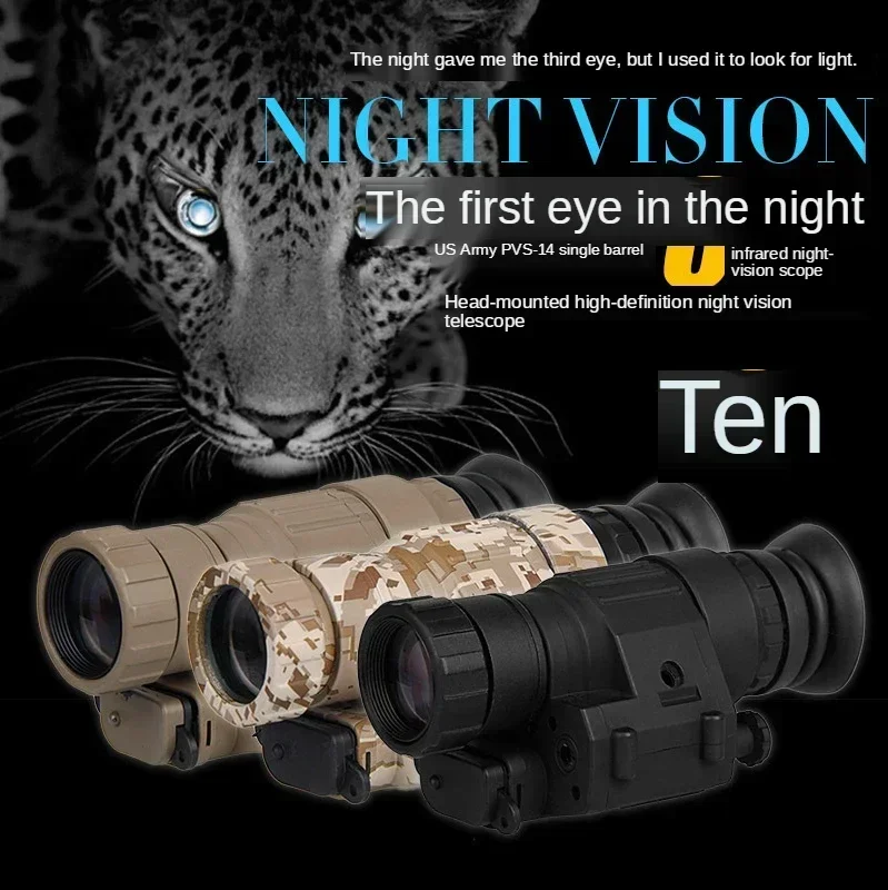 Night Vision Scope Monocular Device Night Vision PVS-14 Infrared Night Vision Monocular with Recording Video System For Hunting