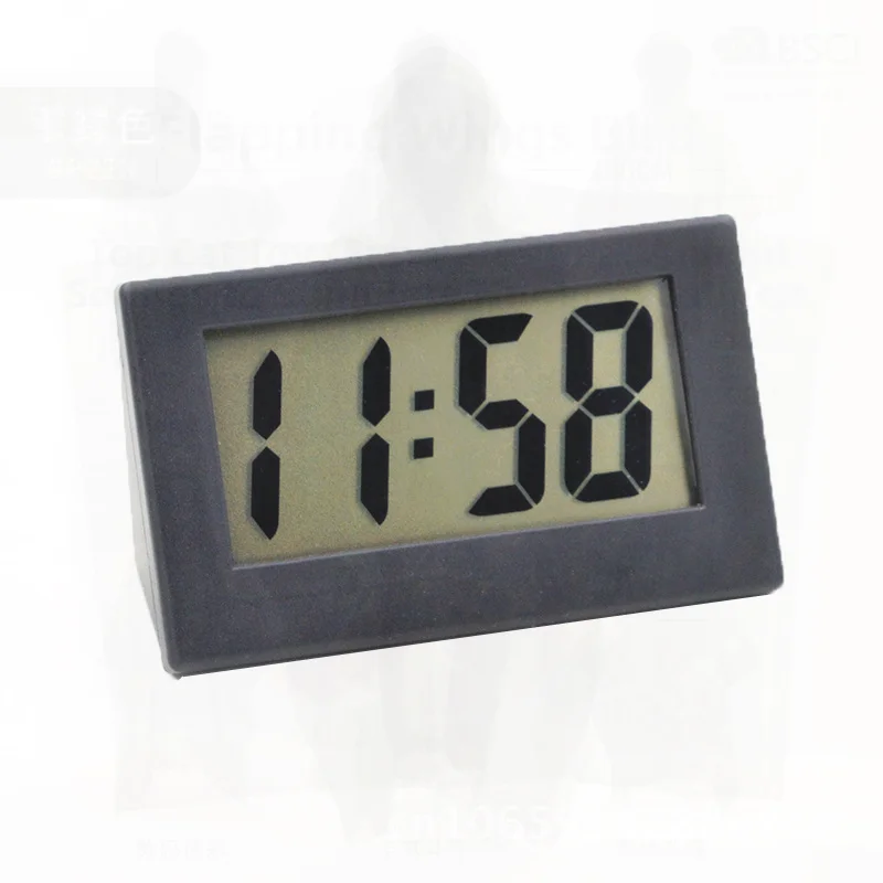 

Japanese Style Mini Desktop Clock LED Digital Triangle Display Silent Bedroom Desk Clock for Students Household Decor