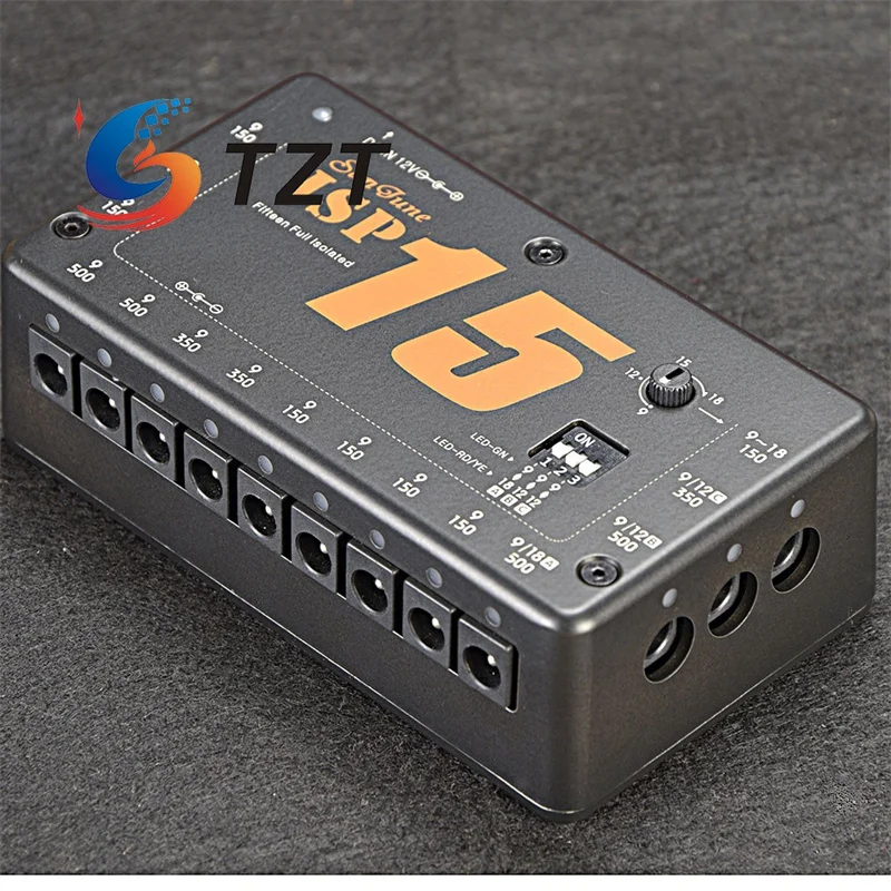 TZT ISP15 15-Channel/ISP12 12-Channel Fully Isolated Guitar Pedal Power Supply Isolated Power Supply for Stomp Box