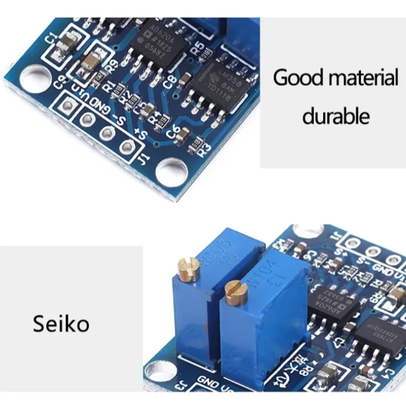 AD620 transmitter 3-12VDC High-precision microvolt/millivolt voltage amplifier Small signal instrumentation amplifier