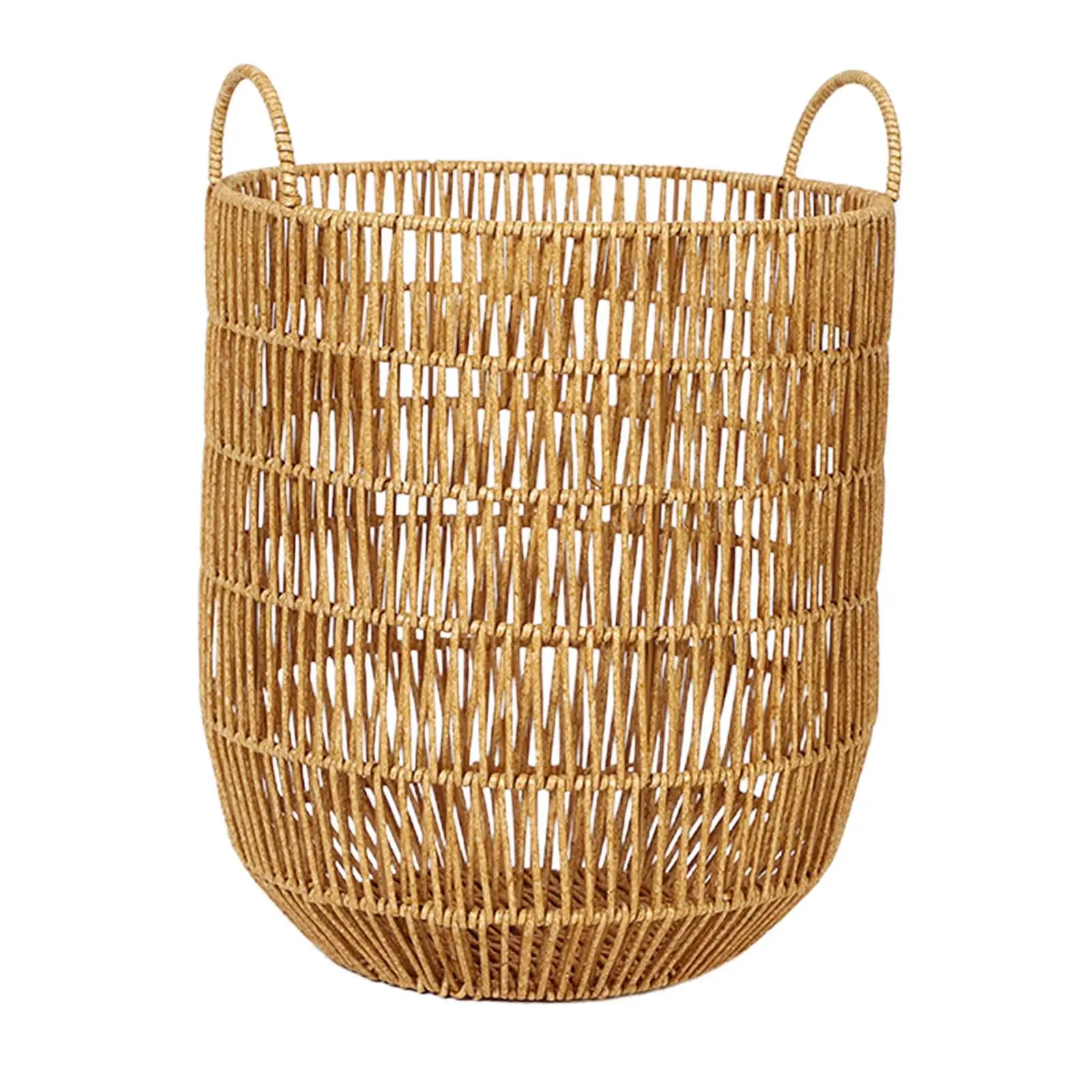 Laundry Basket Bins Toys Bin Clothes Storage Hamper with Handle Wicker Baskets for Home Bathroom Laundry Room Nursery Pillows