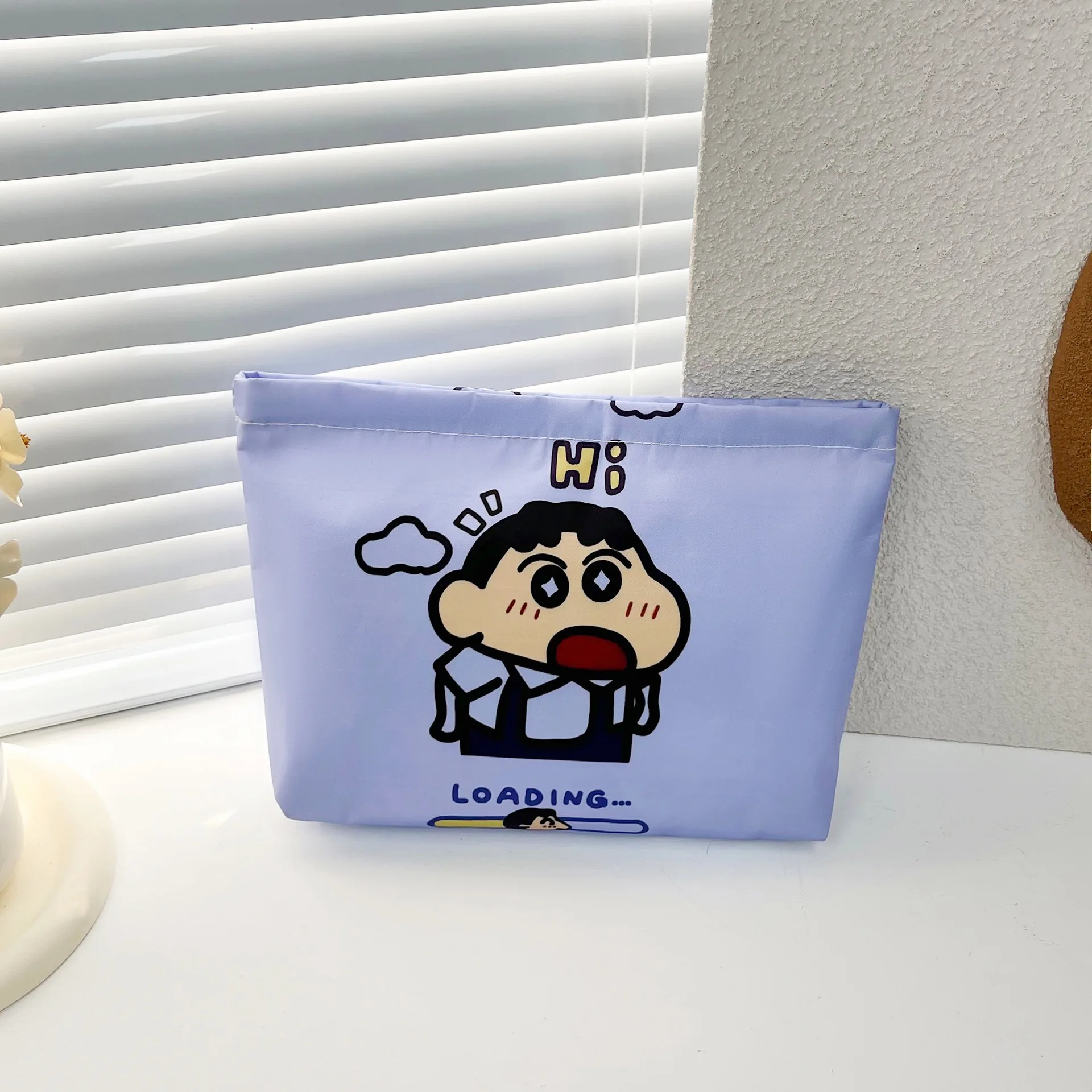 Crayon Shin-Chan Cosmetic Bag Clutch Bag Large Capacity and Dirt-Resistant Coin Purse Lipstick Bag In Hand Holiday Gift Toys